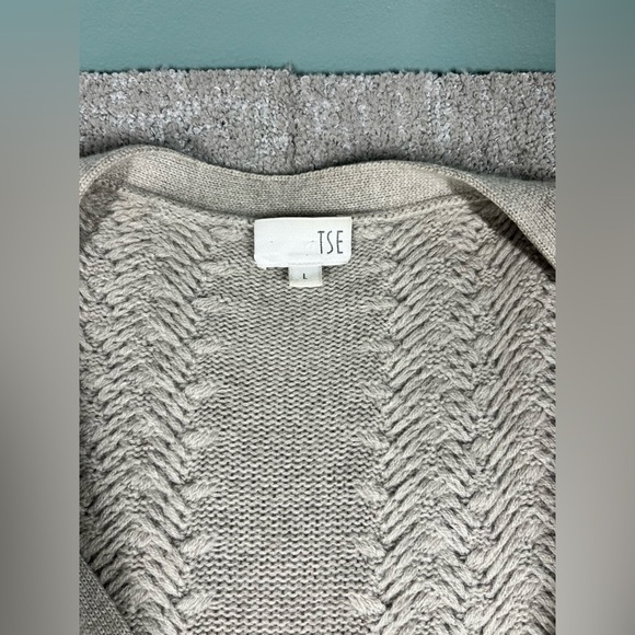 TSE 100% Cashmere Sleeveless Button Down Cardigan Duster Knit Womens Size Large - Picture 4 of 8